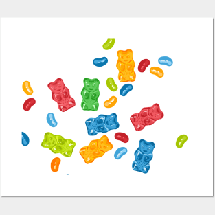 Jelly Beans & Gummy Bears Explosion Posters and Art